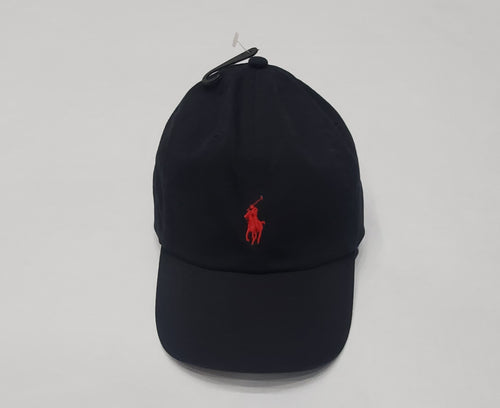 Nwt Polo Ralph Lauren Black Red Small Pony Hat