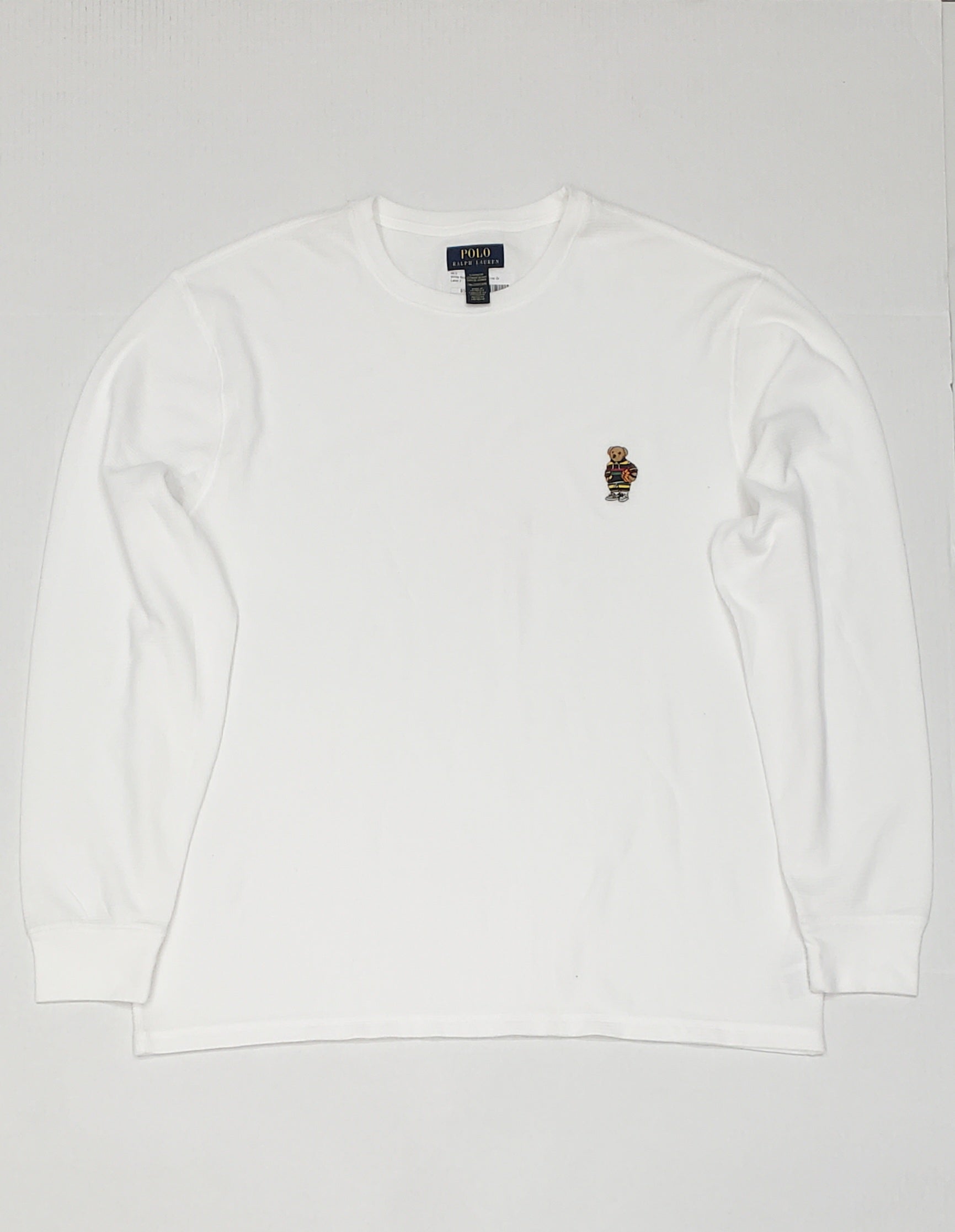 Nwt Polo Ralph Lauren White Basketball Bear Thermal | Unique Style