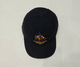 Nwt Polo Ralph Lauren Black Equestrian Leather Strap Back Hat