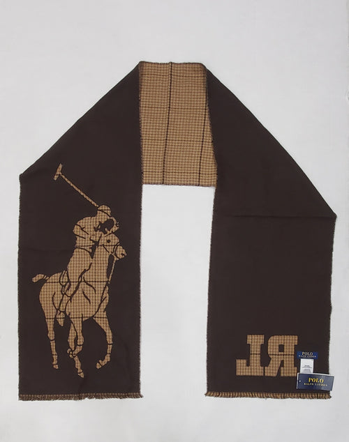 Nwt Polo Ralph Lauren Wool Blend Big Pony Scarf