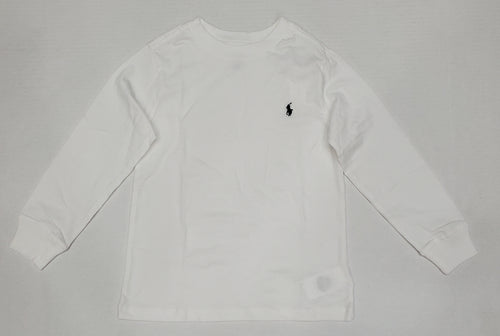 Nwt Kids Polo Ralph Lauren White Small Pony L/S Tee (8-20)