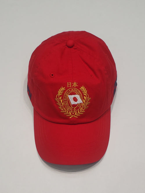 Nwt Polo Ralph Lauren Red Japan #26 Adjustable Strap Back Hat