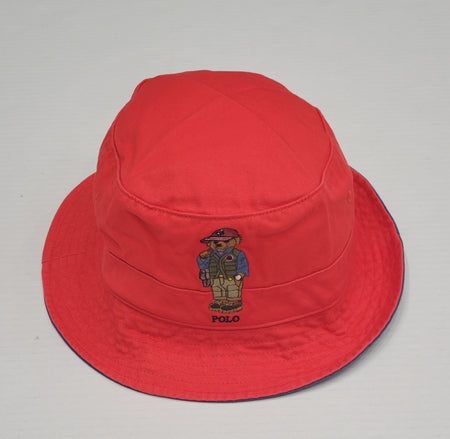 Nwt Polo Ralph Lauren Burgundy/Navy Small Pony Bucket Hat