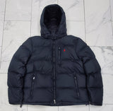 Nwt Polo Ralph Lauren Black Small Pony Hooded Down Jacket