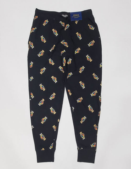 Nwt Polo Ralph Lauren Black Allover Basketball Bear Print Pajamas - Unique Style