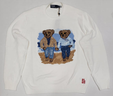 Nwt Polo Ralph Grey Sportsman Teddy Bear Sweatshirt