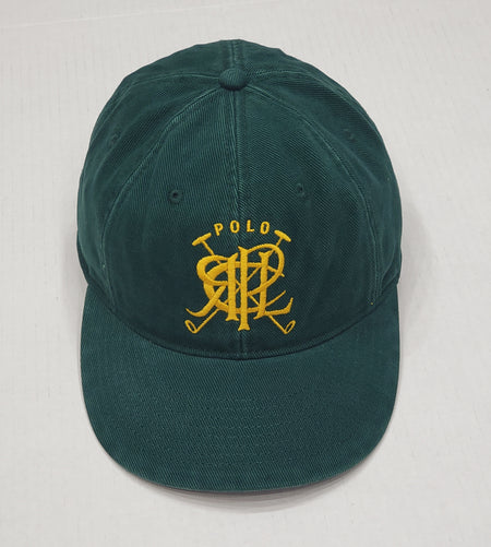 Nwt Polo Ralph Lauren Logo Spellout Green Snapback Hat