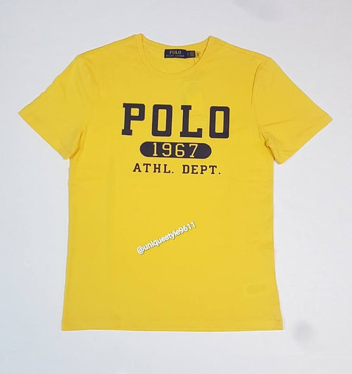 Nwt Polo Ralph Lauren Yellow 1967 Athl Dept Tee - Unique Style