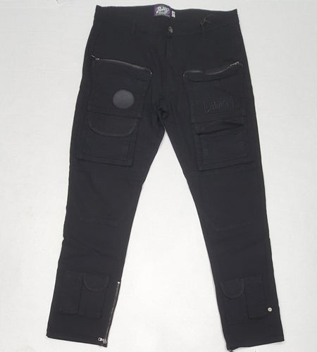 Edison Black Wash Moto Jeans