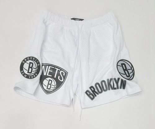 Pro Standard Brooklyn Nets White Mesh Shorts - Unique Style