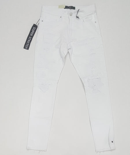 Jordan Craig Ross Fit Color Ribbing White Jeans