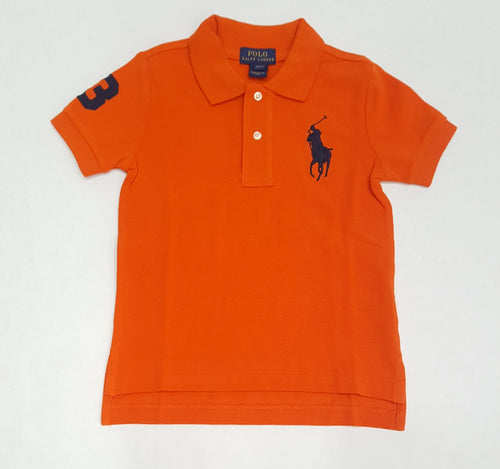 Nwt Kids Polo Ralph Lauren Orange/Navy Big Pony Polo - Unique Style