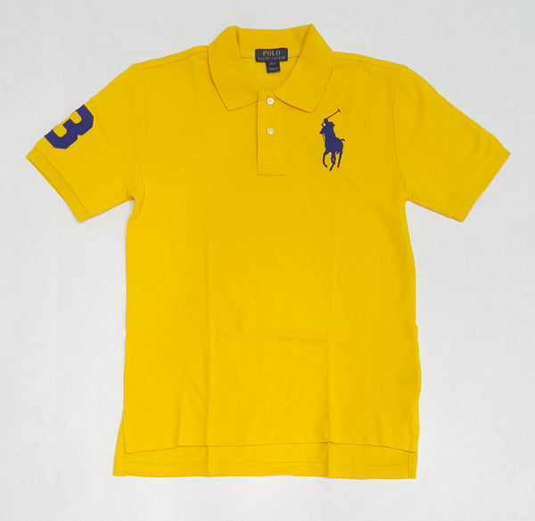 Nwt Kids Polo Ralph Lauren Yellow/Navy Big Pony Polo - Unique Style