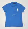 Nwt Polo Ralph Lauren Women's Blue/White Big Pony Polo - Unique Style