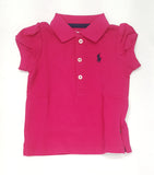 Nwt Infant Girls Polo Ralph Lauren Pink/Navy Small Pony Polo - Unique Style