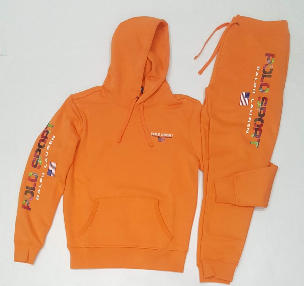 Nwt Polo Ralph Lauren Orange Polo Sport Hoodie With Matching