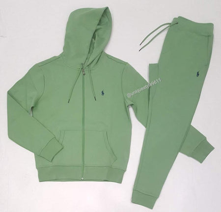 Nwt Polo Ralph Lauren Navy/Green Crest Pullover Hoodie with Matching Crest Joggers