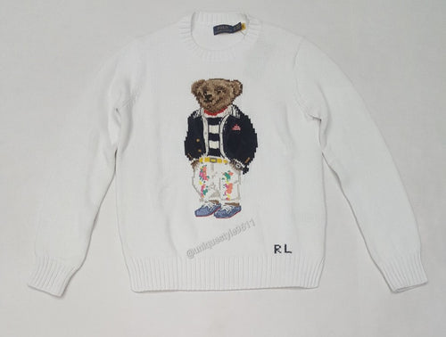 Nwt Polo Ralph Lauren Women's Cotton Bear Sweater - Unique Style