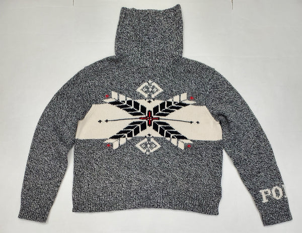 Nwt Polo Ralph Lauren Women's Grey Snowflake Sweater - Unique Style