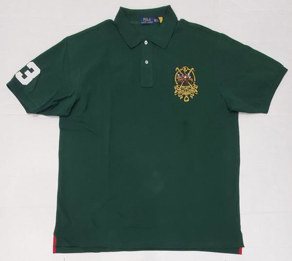 Nwt Polo Big & Tall Triple Pony Pine Green Embroidered Polo - Unique Style