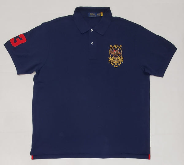Nwt Polo Big & Tall Triple Pony Navy Embroidered Polo - Unique Style