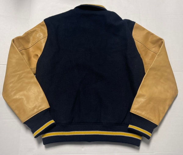 Nwt Polo Ralph Lauren Navy "P State Champs" Patch Varsity Jacket - Unique Style