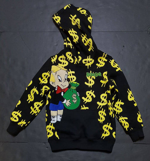 Freeze Max/Looney Tunes Kids Riche Rich Dollars and Sign Hoodie - Unique Style