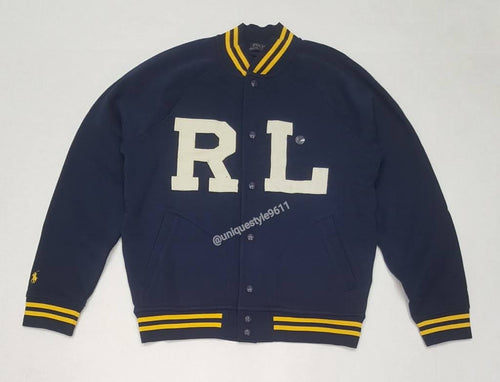 Nwt Polo Ralph Lauren Navy RL Letterman Jacket - Unique Style