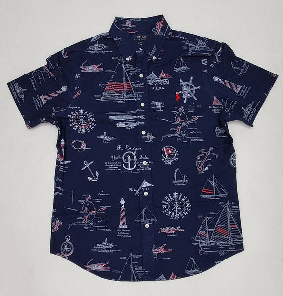 Nwt Polo Ralph Lauren Nautical Classic Fit Button Up - Unique Style