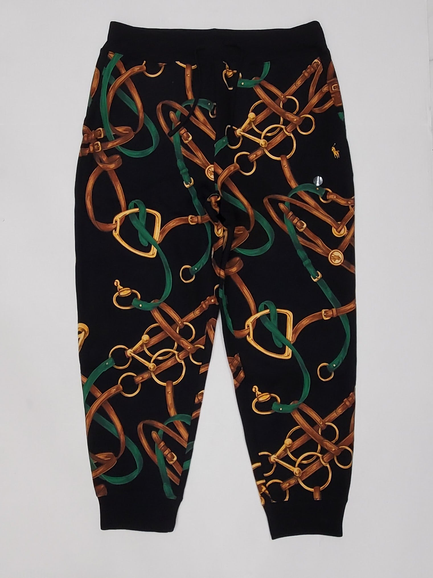 Nwt Polo Ralph Lauren Navy Double Knit Script Patch Joggers