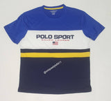 Nwt Polo Sport Royal/White/Navy/Yellow Tee - Unique Style
