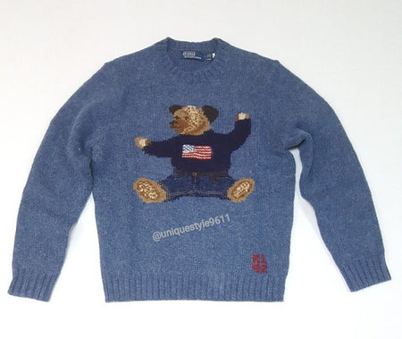 Polo Ralph Lauren Khaki Women's Beads Teddy Bear Sweater