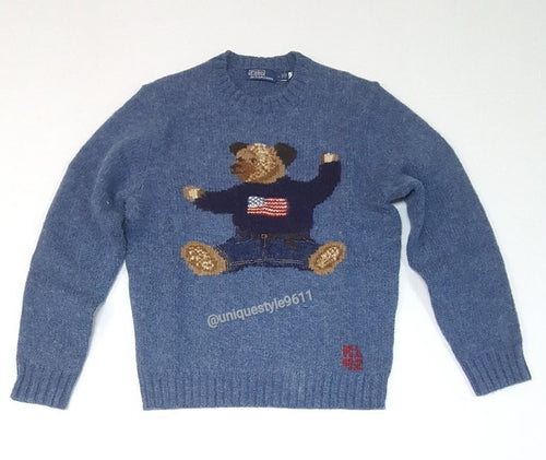 Nwt Polo Ralph Lauren Blue Sitting Down RL92 Sweater - Unique Style