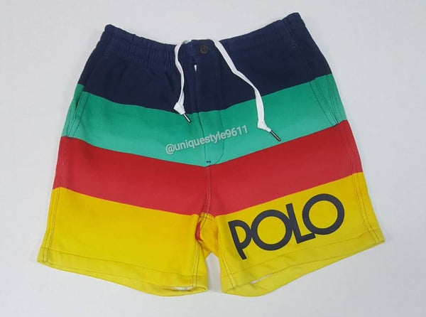 Nwt Polo Ralph Striped 6" Inseam Fleece Shorts - Unique Style