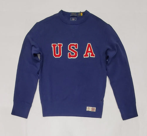Nwt Polo Ralph Lauren Navy Olympic USA Patch Sweatshirt - Unique Style