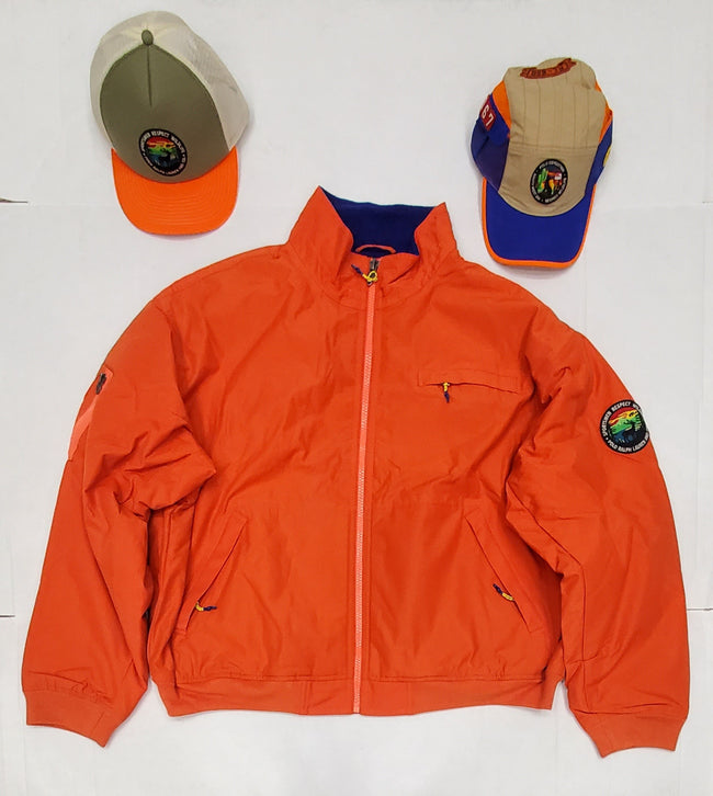 Nwt Polo Ralph Lauren Orange Sportsman Respect Fleece Lined Jacket - Unique Style