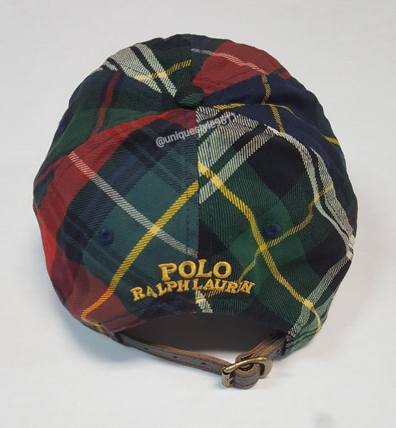 Nwt Polo Ralph Lauren Plaid  Crest Hat - Unique Style