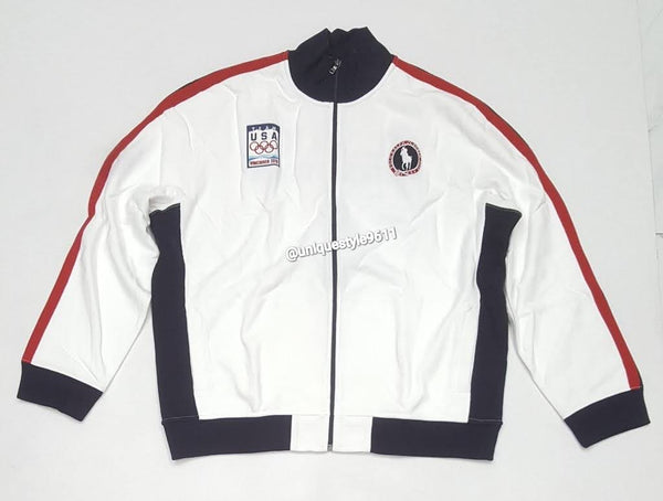 Nwt Polo Ralph Lauren White Vancouver Team USA RL10 Track Jacket - Unique Style