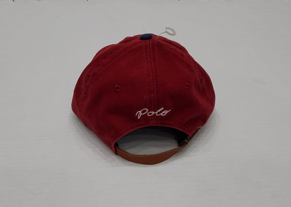 Nwt Polo Ralph Lauren Burgundy/Navy Adjustable Strap Back Hat - Unique Style