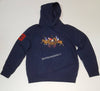 Nwt Polo Ralph Lauren Navy Triple Pony Embroidered Hoodie - Unique Style