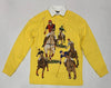 Nwt Polo Ralph Lauren Yellow Five Horsemen Classic Fit Rugby - Unique Style