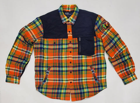 Large Orange Plaid Cotton Flannel