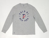 Nwt Polo Ralph Lauren Grey P-Wing New York 1967 Classic Fit Long Sleeve Tee - Unique Style