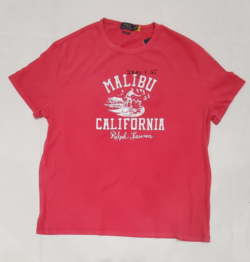 Nwt Polo Ralph Lauren Red Malibu California Classic Fit Tee - Unique Style