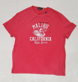 Nwt Polo Ralph Lauren Red Malibu California Classic Fit Tee - Unique Style