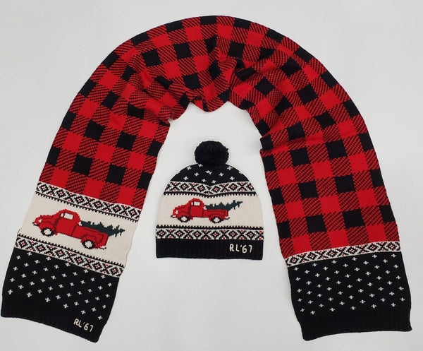 Nwt Polo Ralph Lauren Holiday 92 Pick Up Truck RL67  Scarf - Unique Style