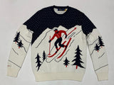 Nwt Polo Ralph Lauren Beige/Navy Skier Downhill Sweater - Unique Style