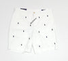 Nwt Polo Big & Tall White Allover Print Small Pony Shorts - Unique Style