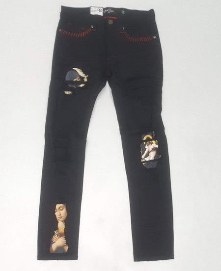 M.society Navy/White Stripe Jeans