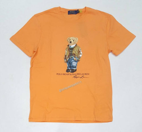 Nwt Polo Ralph Lauren Orange Khaki Jacket Teddy Bear Tee - Unique Style